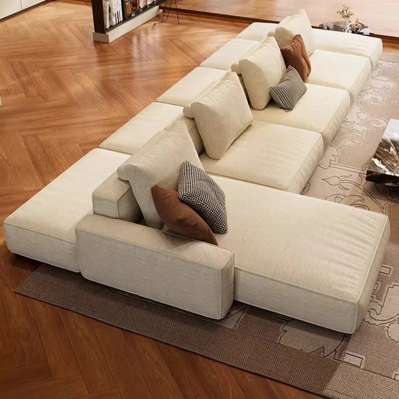 

Double-sided fabric sofa, large horizontal hall, back-to-back island Italian minimalist living room