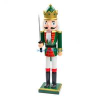 Y55E Christmas Decoration Red and White Nutcrackers Soldier Figurine Puppet Doll Ornament for Indoor Home Winter Table