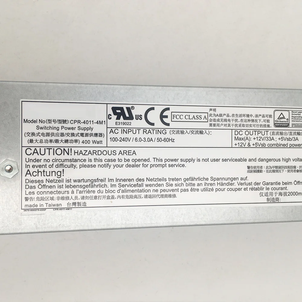 

CPR-4011-4M1 For Compuware Power Supply 400W
