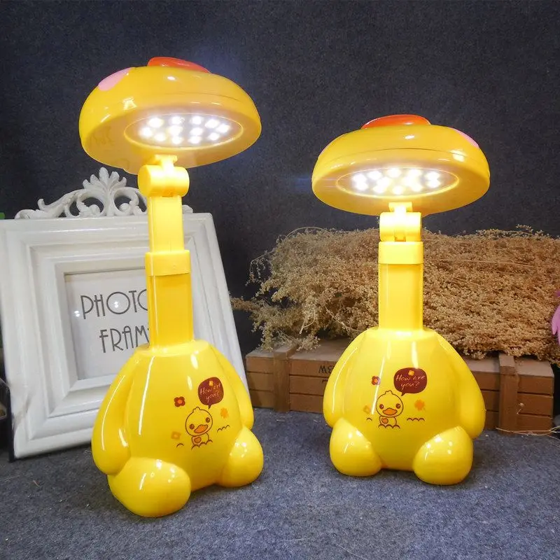 Cartoon LED Desk Lamp Portable Learning Duck Charging Bedside Night Light Children Student Holiday Gift for Children Kids Decor