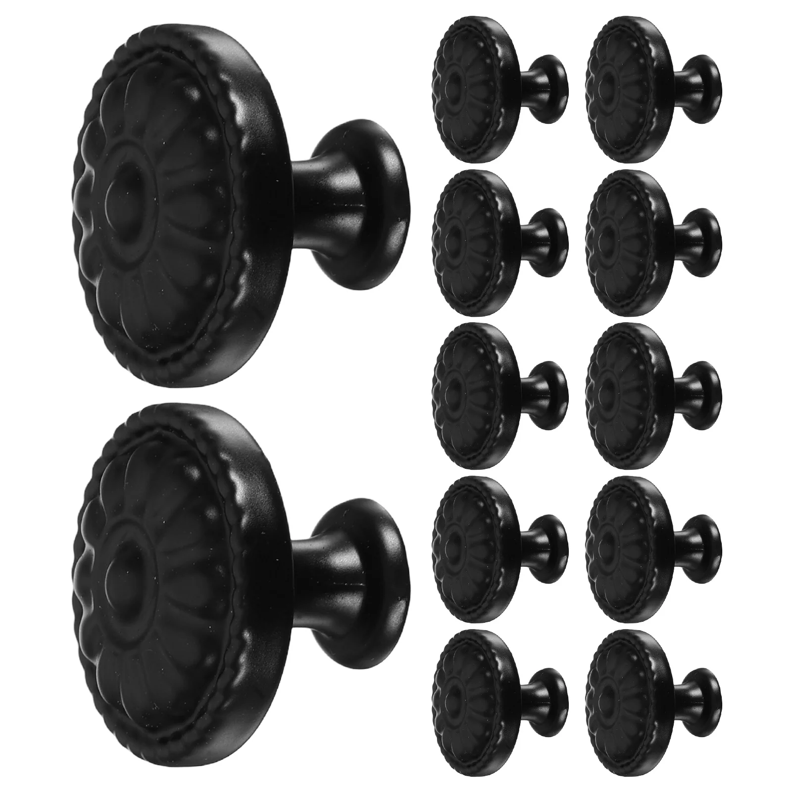 

1Set Aluminum Alloy Drawer Pull Handles Black Elegant Flower Design Modern Kitchen Bedroom Furniture Drawer Handles