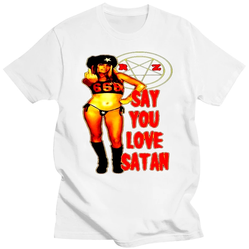 Rob Zombie-Sheri Moon T-Shirt XS-S-M-L XL-XXL Say You Love Satan TEE Shirt Funny Design