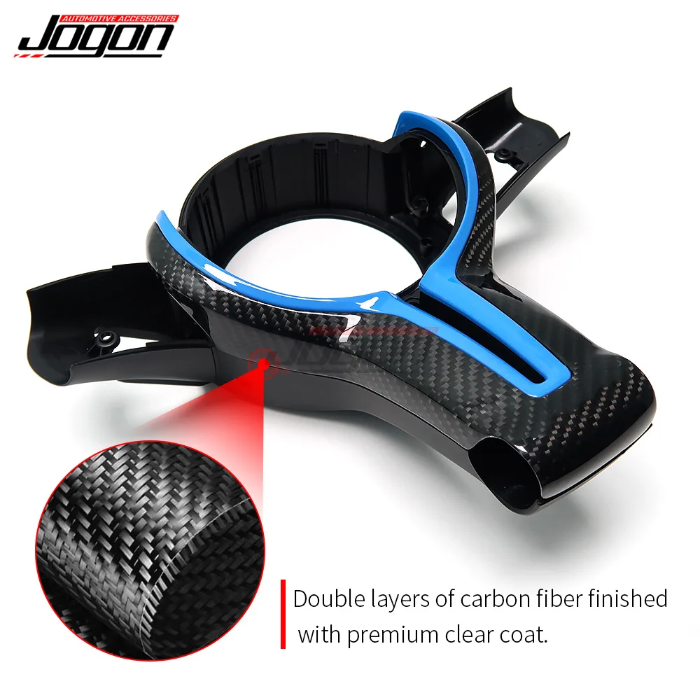 For BMW 1 2 3 4 Series F20 F22 F30 F31 F32 F34 GT F33 F36 F80 M3 M4 M-Sport Carbon Fiber Steering Wheel Cover Car Accessories