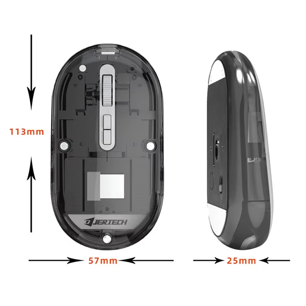 WB120 Mouse Wireless Bluetooth The Third Mock Examination Magnetic Suction Mute Rechargeable Transparent Computer Mouse