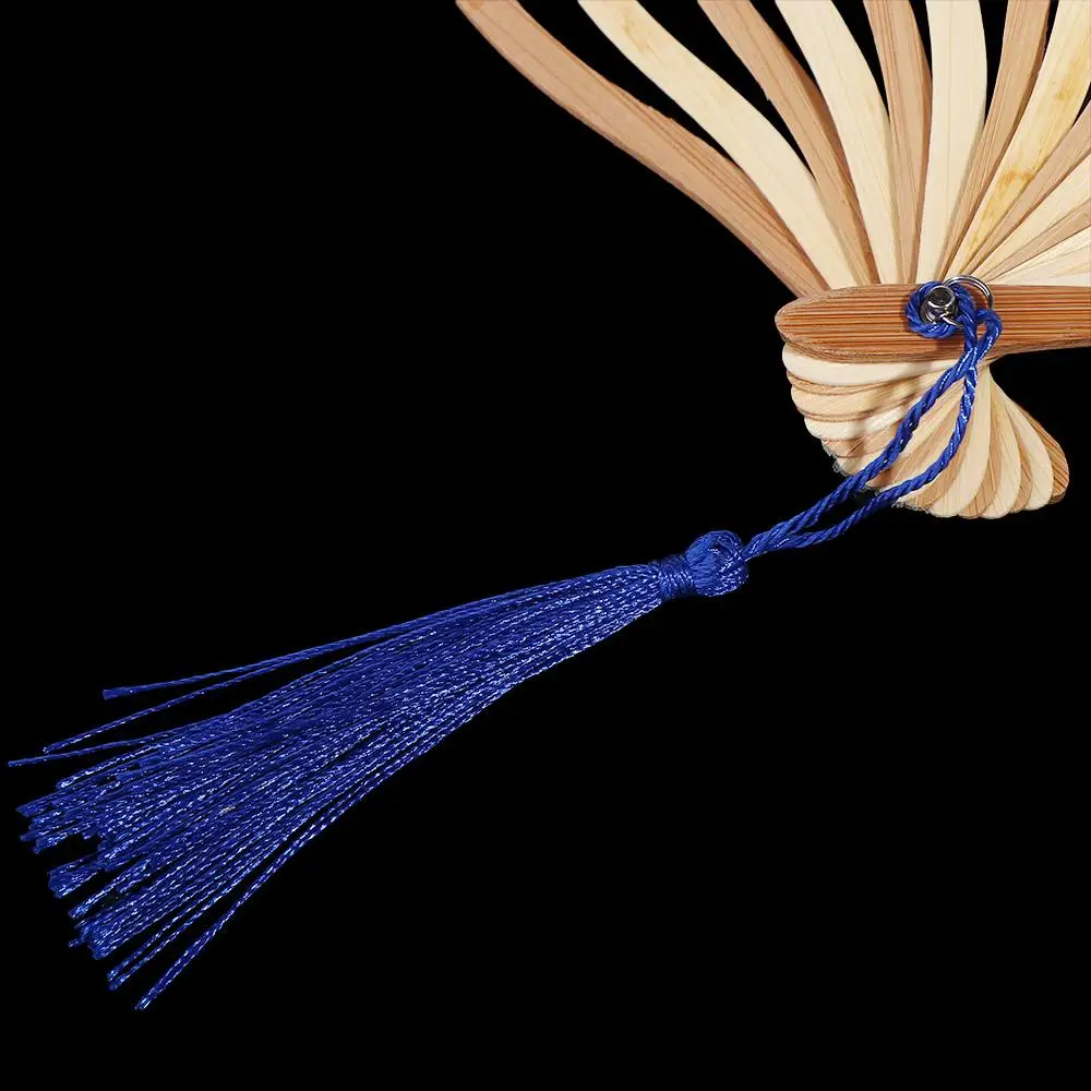 1 pcs Portable Handmade Flower Bamboo Wooden Summer Gift Home Decoration Folding Fan Dance Hand Fan Fan Crafts