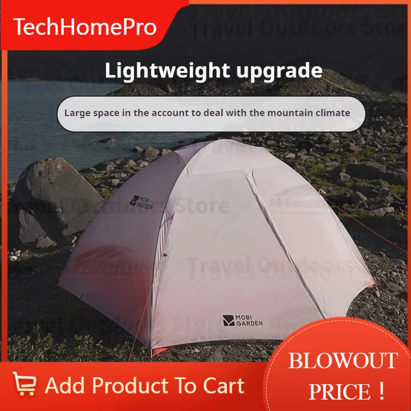 TechHPMOBI GARDEN Cold Mountain UL Camping Tent Hiking Lightweight 1-2 Person Outdoor Portable Tent Waterproof Mountaineering Te