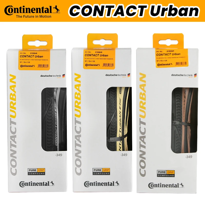 Continental 16Inch Tire of Folding Bike Contact Urban Foldable Bead 35-349 Urban Bike Tire Reflex Yellow Brown Edge Bicycle Tyre