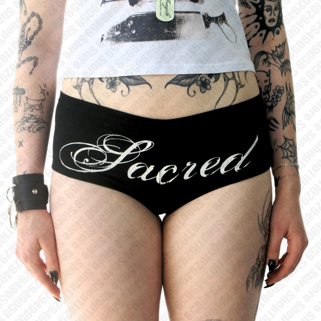 2000s Lingerie femminile Y2k Lettera Stampa Donne Perizoma senza soluzione di continuità String Solid Perizoma Mutandine Morbide quattro angoli Biancheria intima da donna E-girl