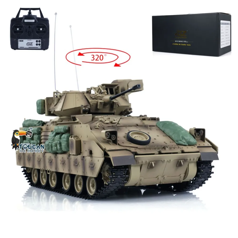 1/16 tongde rc tanque de batalha m2a2 bradley barril infravermelho combate elétrico veículo controle rádio sem bb pronto para correr modelo brinquedos