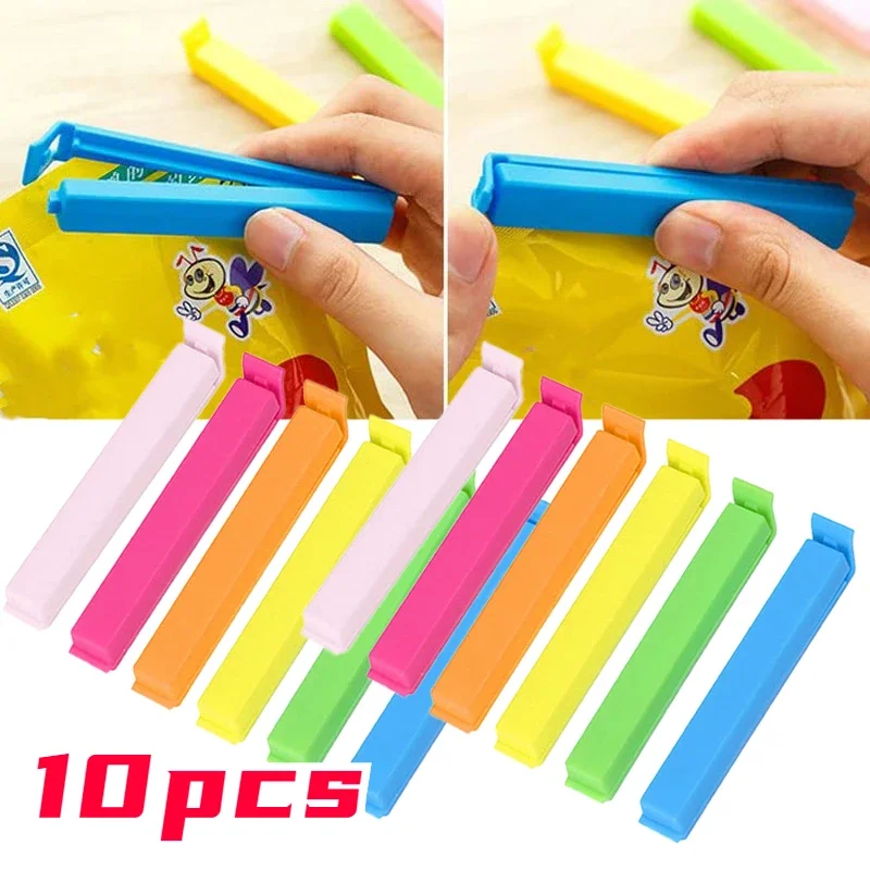 

10PCS Bag Packaging Clips Ultralight Food Snack Storage Sealer Portable Reuasable Kitchen Sealing Bag Clips Snack Bag Sealing