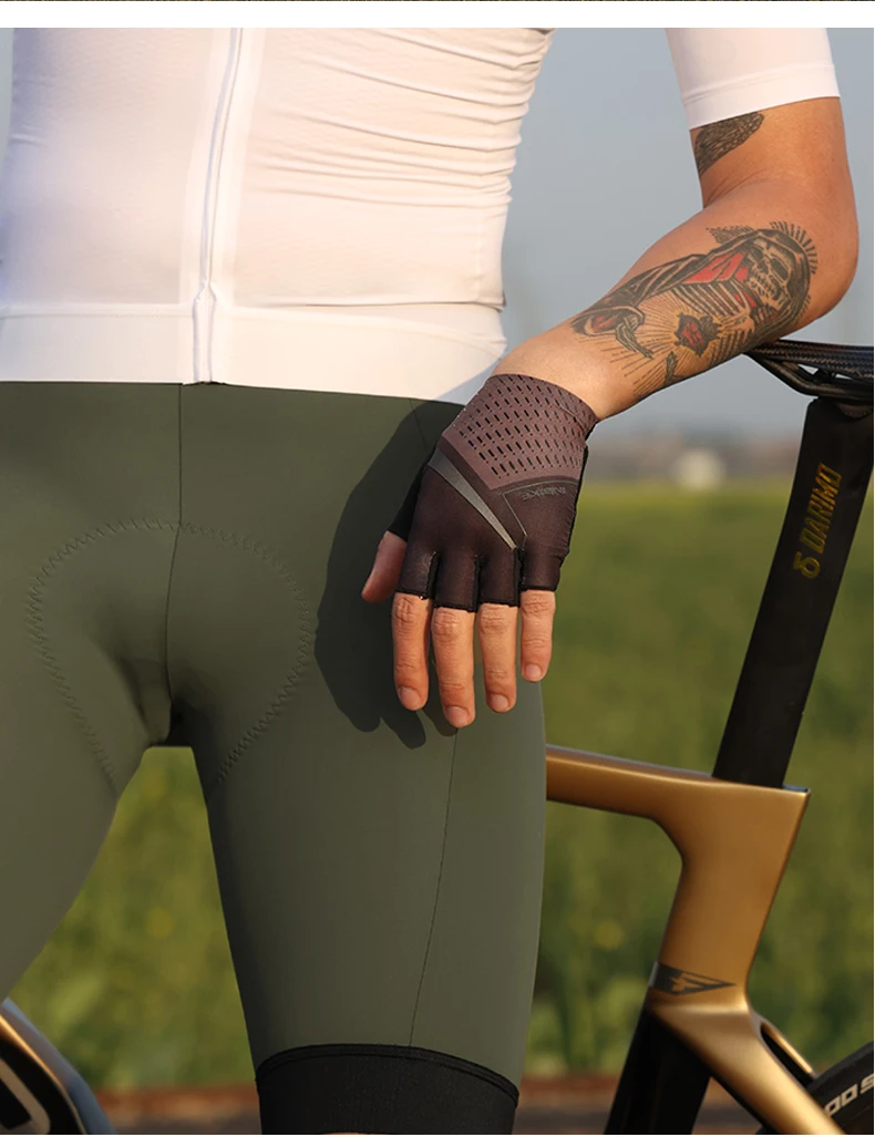 INBIKE Herren-Radlerhose mit Seitlichen Netztaschen 5-6H Gepolsterte Herren-Mountainbike-Rennrad-Halbhose Fahrradhose – Detail 15