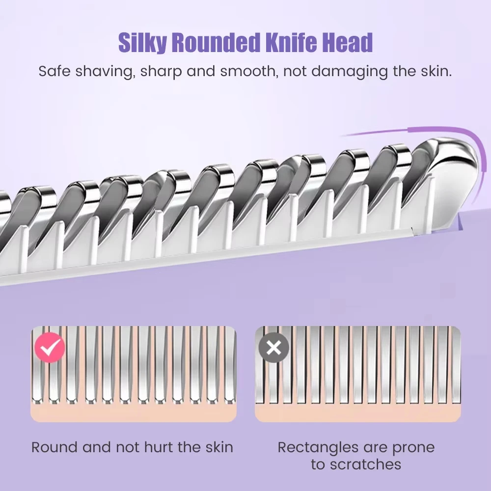 2026 New 2in1 Electric Razor for Women Painless Hair Removal Rechargeable Body Trimmer Underarm Mustache Epilator Shaver image 2