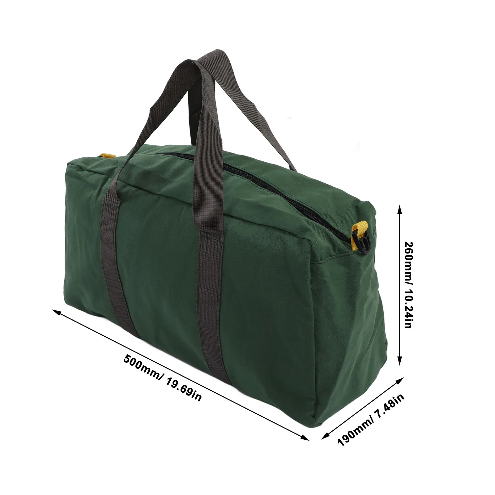 Hand Tool Bag Waterproof Heavy Duty Large Capacity Wide Mouth Canvas Portable Tool Tote for Carpentry Electrician 20 Inch