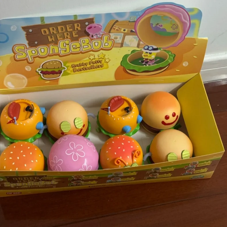 Original POPMART SpongeBob Krabby Patty Blind Box Sammlerstück Mini-Figur Heim Auto Desktop Dekoration Ornament Überraschungsbox Spielzeug – Detail 2