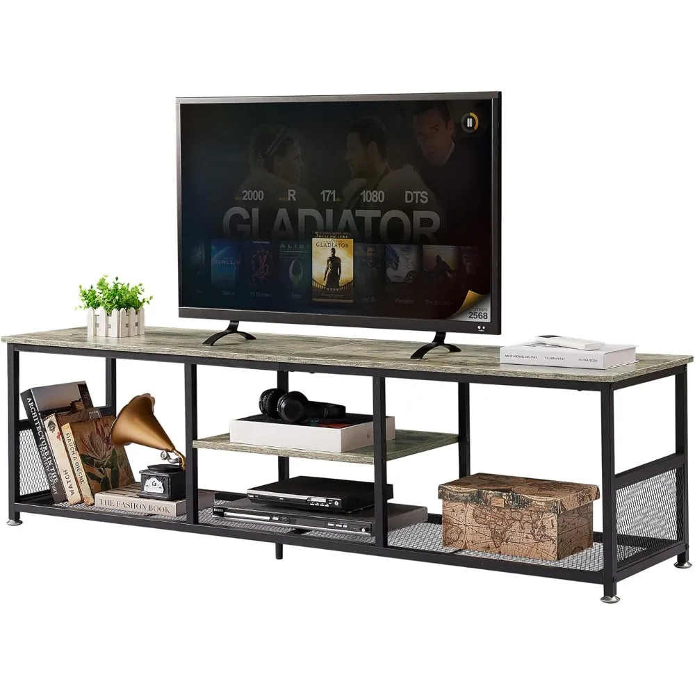 

TV Stand for Televisions up to 80 Inch 70" Entertainment Center with Open Storage Shelves for Living Room/Bedroom