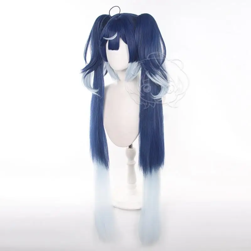 Anime Wuthering Waves Iuno Cosplay-Perücken, Cosplay-Kostüme, Kopfbedeckung, 105 cm lange, simulierende Kopfhaut, dicke, gemischte, bauschige Langhaar-Perücken – Detail 5