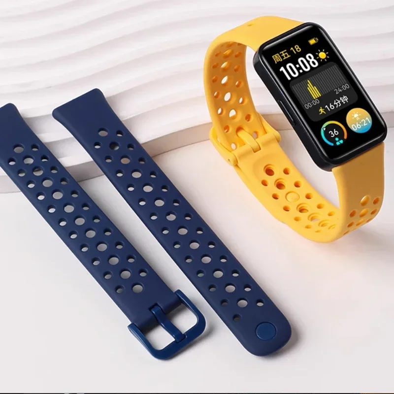 الأشرطة سيليكون لهواوي الفرقة 10 9 8 حزام الملحقات استبدال الرياضة تنفس سوار Correa هواوي العصابات 10 9 8/8NFC #5