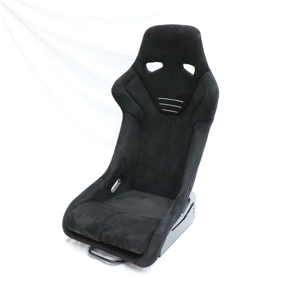 

VELOT Racing Seat Black Suede Universal Car Sport Seat - High Back Design, Side Bolsters