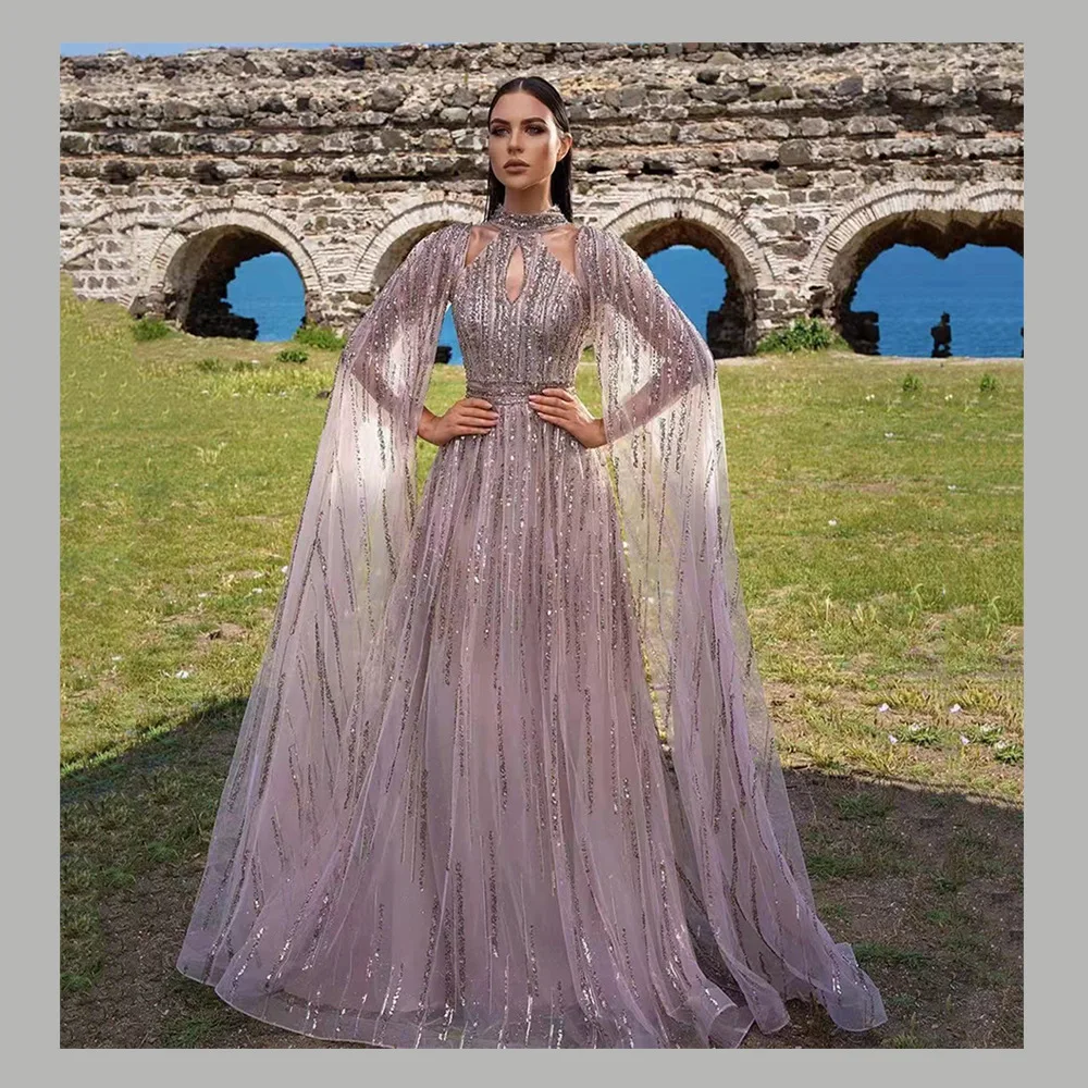 Neue Frühlings- und Sommerkleidung für Damen, temperamentvolles Abendkleid mit Mesh, Fransen und Pailletten