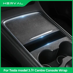 Protector de Panel de reposabrazos para consola central Tesla modelo 3, accesorios de gamuza, Organizador