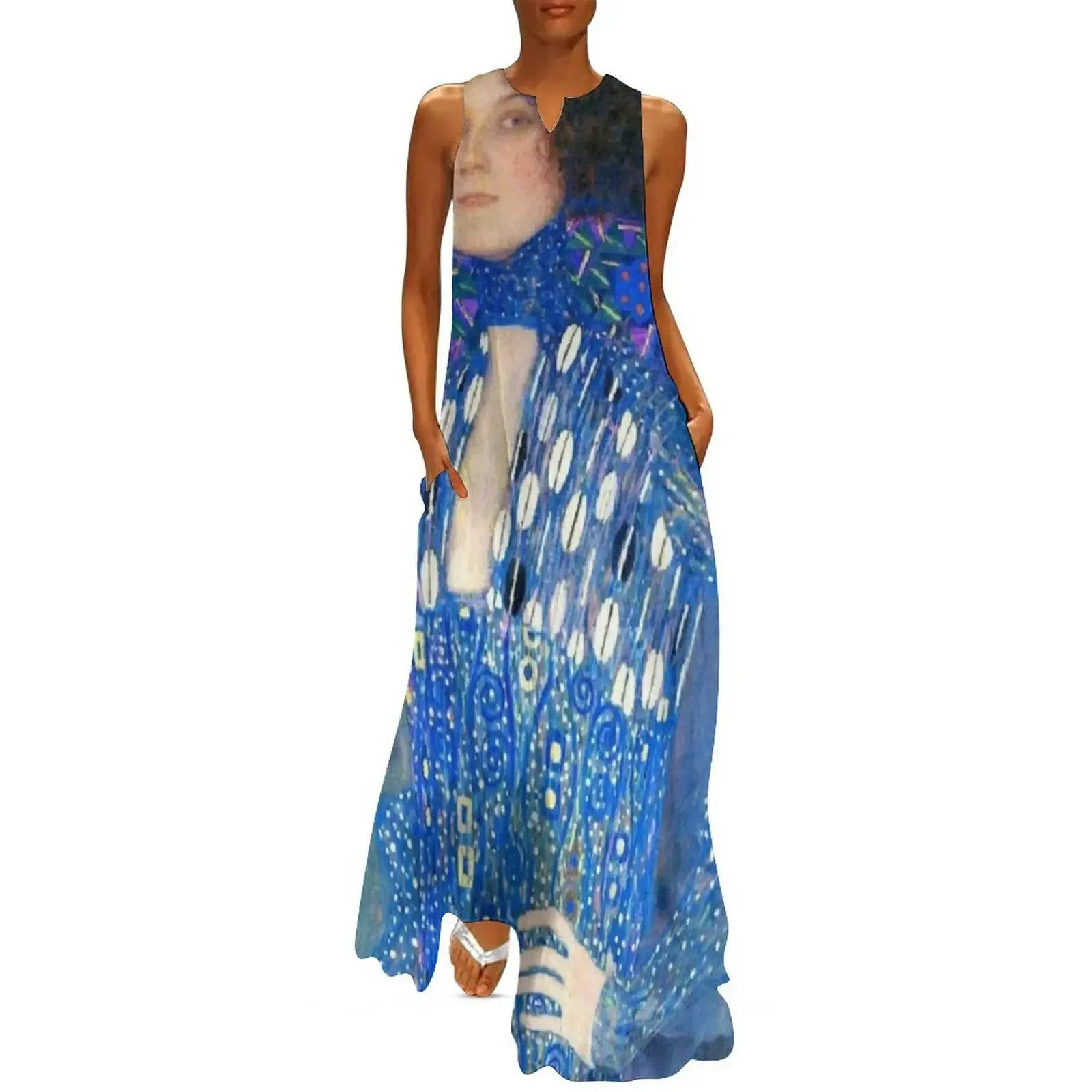 

Gustav Klimt Portrait of Emilie Floge Long Dress Dresses gala cute dress Women's summer dresses Women's long dress