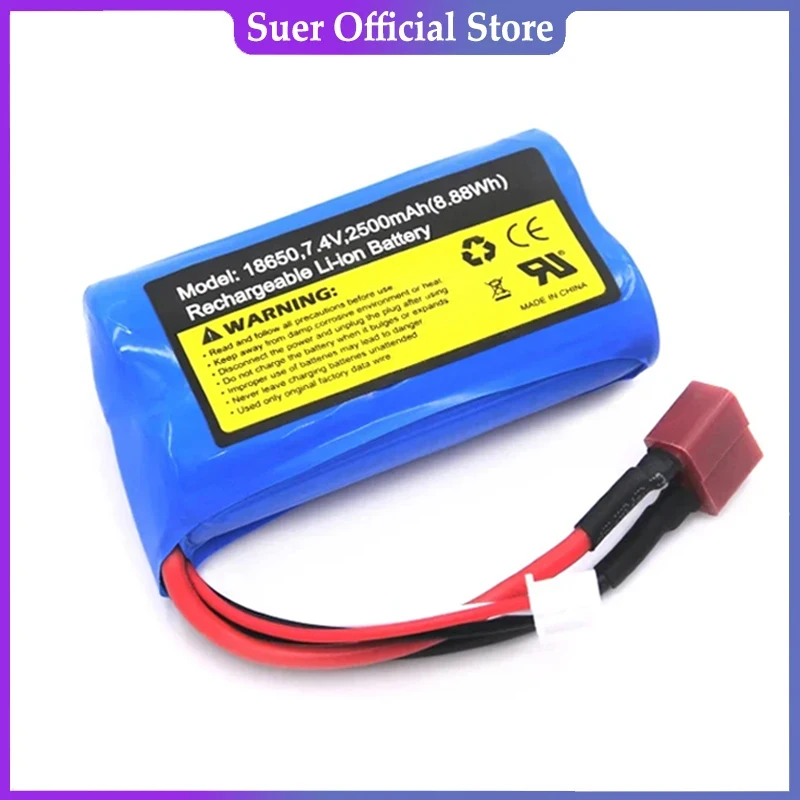 7.4V 2500mAh  Li-ion battery for SCY-16101 SCY-16102 SCY-16103 SCY-16201 SCY-16301 SCY-16302 SCY-16303 RC truck spare parts