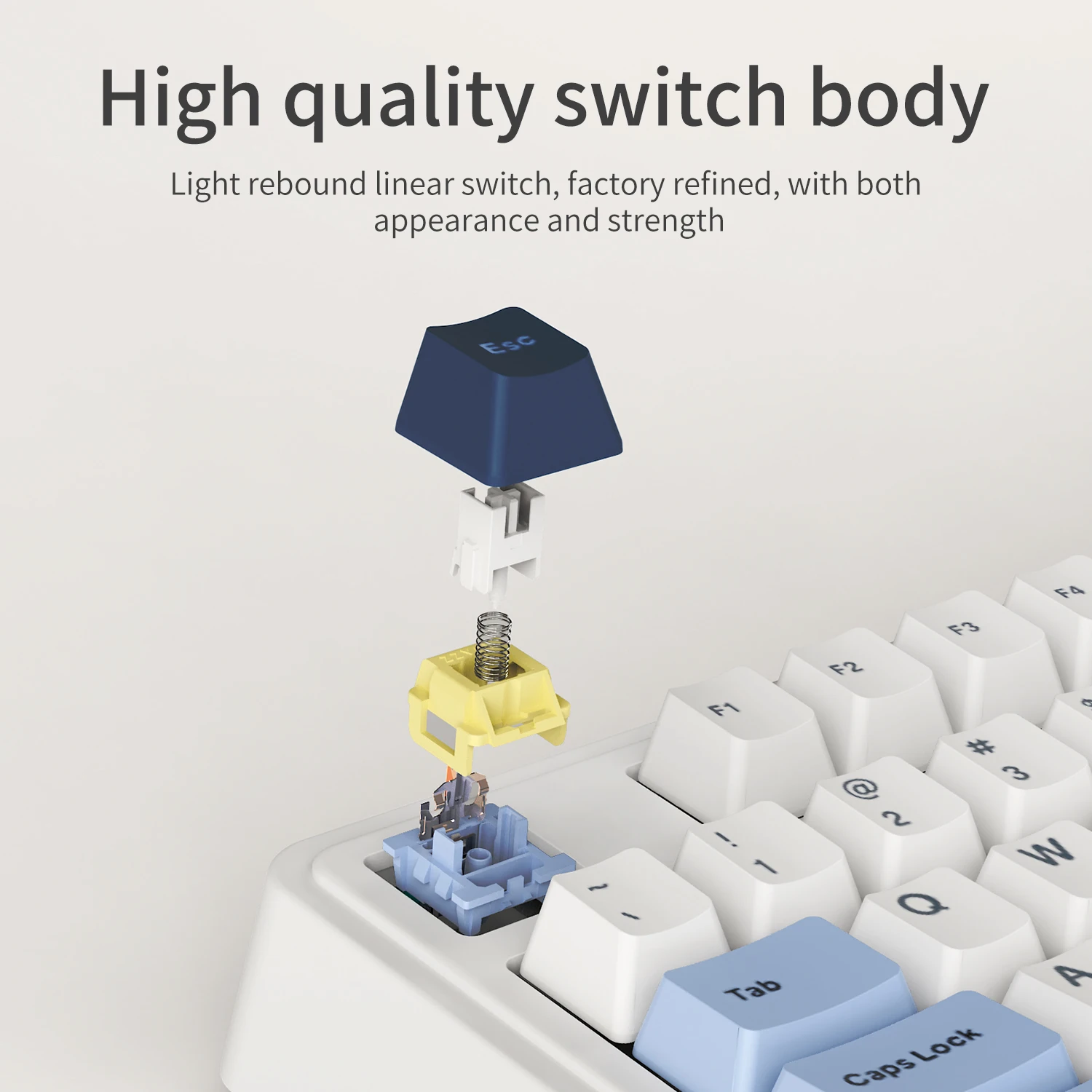 AJAZZ AK980 Wired Mechanical Keyboard Hot Swap Gasket RGB Low Noise Ergonomics Office Gaming Keyboard Customized PC Accessories