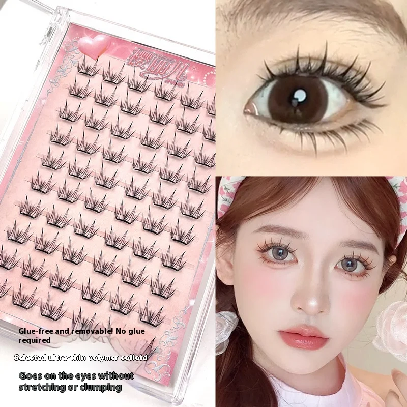 Fee Lijmvrije valse wimpers Geen noodzaak om gesegmenteerde wimpers te verwijderen Dunne band Herbruikbare natuurlijke wimpers Dagelijks gebruik