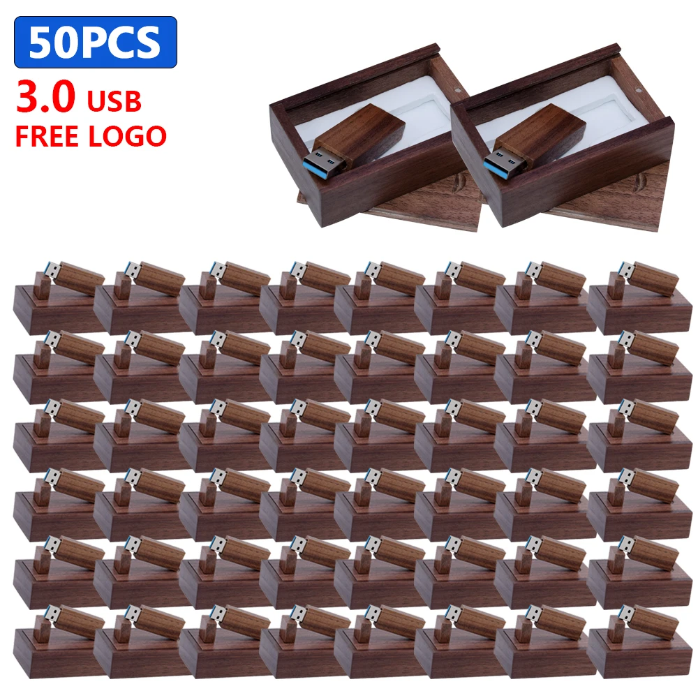 

50 шт./лот, бесплатный индивидуальный логотип, высокоскоростной флэш-накопитель USB 3.0, деревянный бамбуковый флэш-накопитель, 4 ГБ, 16 ГБ, 32 ГБ, 64 ГБ, 128 ГБ, флэш-накопитель, свадебный подарок