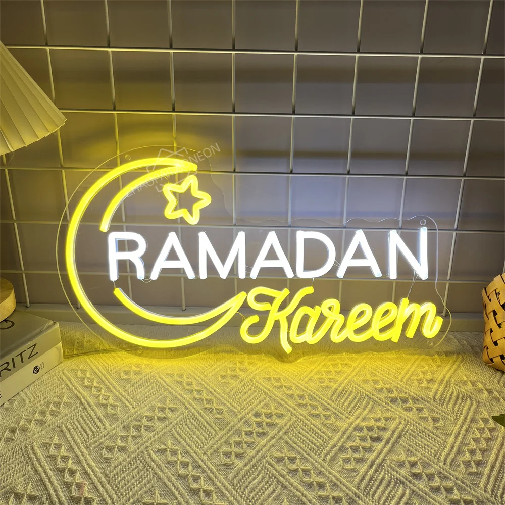 Ramadan Kareem Neon Sign Wall Decoration Ramadan Neon Light for Home Bedroom Store Bar Party Gift Art Wall Decor USB Powered - view 2