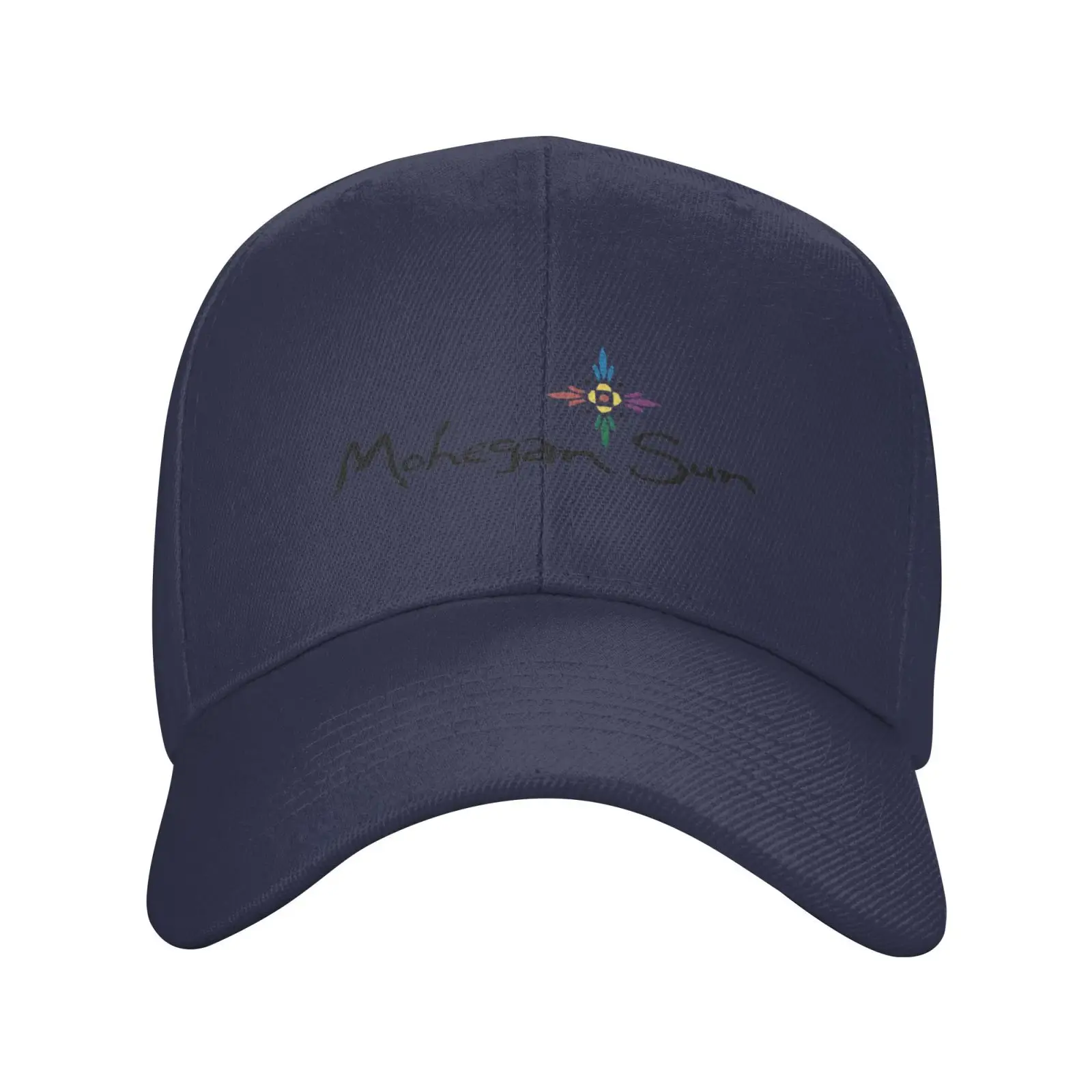 Mohegan sol logotipo boné, qualidade Denim Cap, chapéu de malha