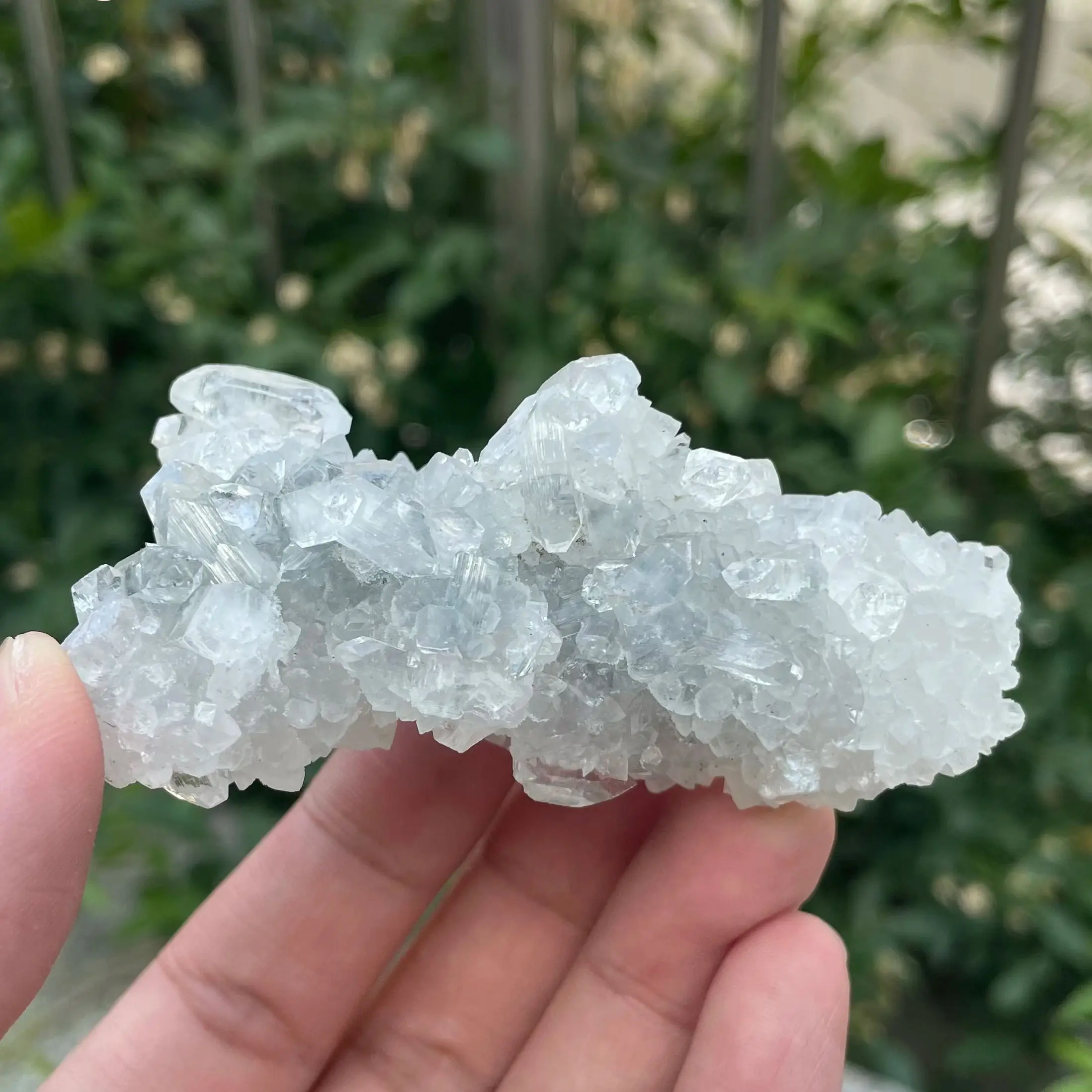 

Natural Stone Apophyllite Crystal Mineral Specimen Quartz Cluster Raw Rock Decoration Rough Polished Healing