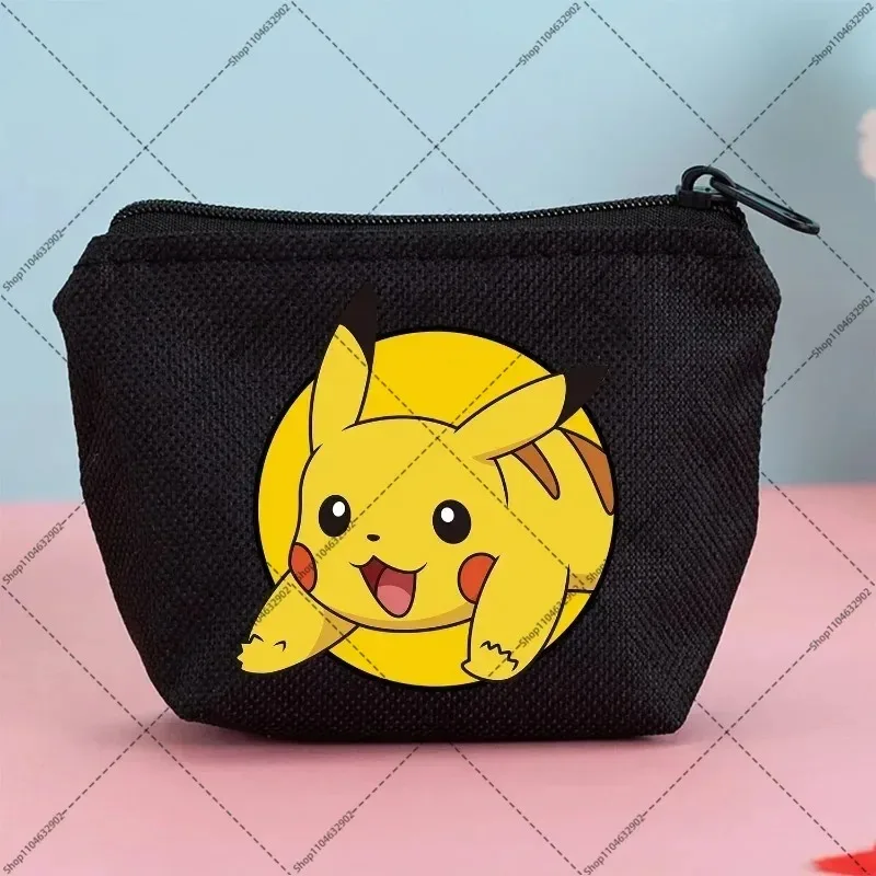 Pikachu Coin Purse Pokemon Mini Bags Cute Anime Wallet Square Key Card Bag Women Men Storage Pocket Pack Card Holder Party Gift - view 2