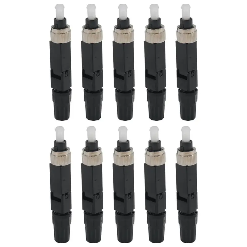 

Stylish-10Pcs FC Single-Mode Cold Splice Optical Fiber Cable Splice Connector Pre-Buried Fiber Optic Quick Connector