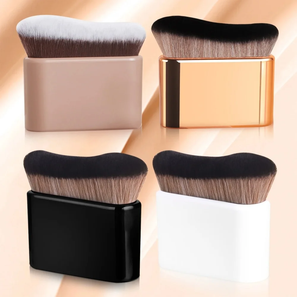 Pincel para base, 1 peça, plástico, design criativo em formato de onda, perfeito para uso em casa ou em viagem, ferramenta profissional de maquiagem.