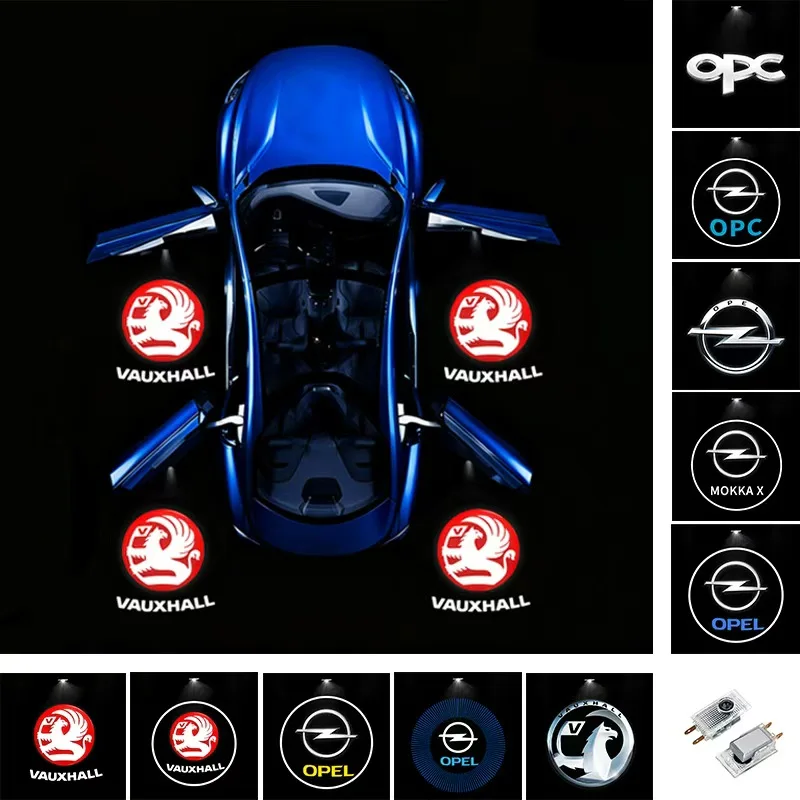 

Светодиодная подсветка логотипа на двери автомобиля для Opel Vauxhall Corsa Astra Insignia Zafira Omega Combo Mokka-e Antara Kapitan, аксессуары для авто