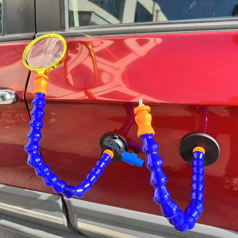 Car dent repair tools, suction cup magnets, magnifying glass brackets, precision trimming and smoothing