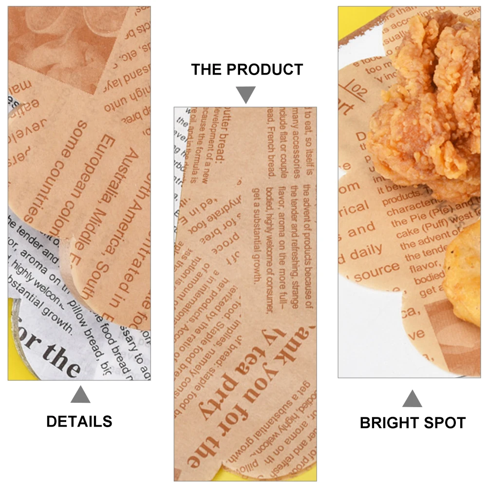 

500 Pcs Baking Paper Grease Proof Snack Pad Air Fryer Oil Absorbing Tray Mat Food Heating Evenly Suitable Home Garden Parks