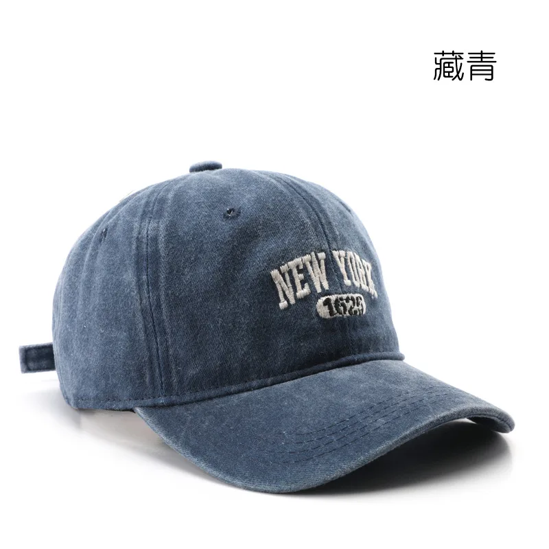 Retro NEW YORK Stickerei Snapback-Mütze für Männer und Frauen Vintage Washed Baseball Caps Frühling Herbst Freizeit Verstellbare Weiche Hüte – Detail 11