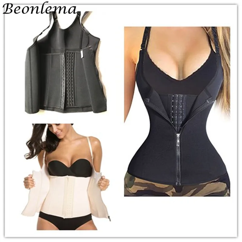 

Beonlema Suspenders Waist Trainer Steel Bones Body Shaper Slimming Belt Women Sport Run Weight Loss Corset Shapewear