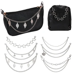 Fashion New Double Layer Bag Chain For Handbag Decorative Metal Chain Strap With Lobster Buckle DIY Replacement Bag Accessories