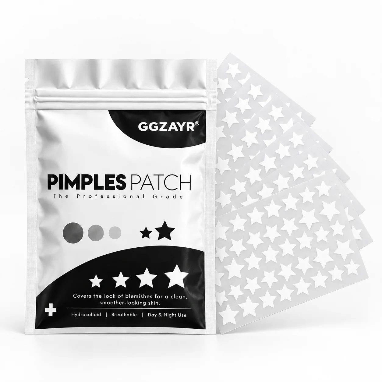 240pcs White Star Hydrocolloid Pimple Patches, Cute Acne Stickers Invisible Face Spot Cover, Gentle Daily Beauty Care Accessorie