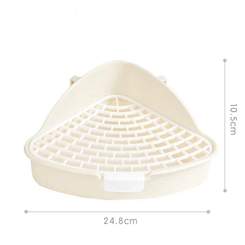 Newly Upgraded High-capacity Non Card Urine Triangle Toilet Mini Urine Basin for Small Pets Dragon Cat Rabbit Toilet Feces Basin