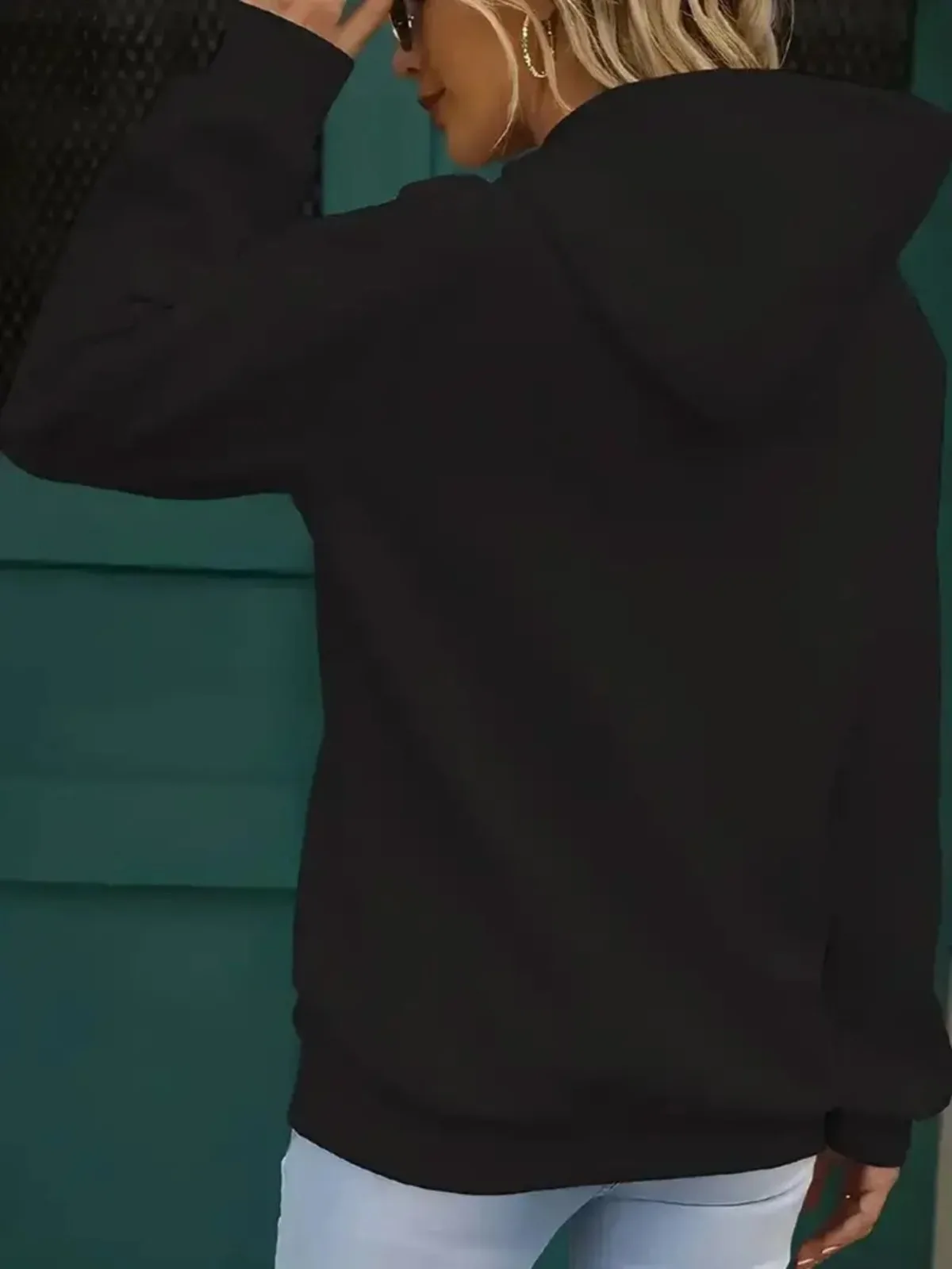 1 pezzo [stile per coppia] Design con motivo casual alla moda abbinato a una felpa con cappuccio per coppia, comodo pullover regalo per San Valentino