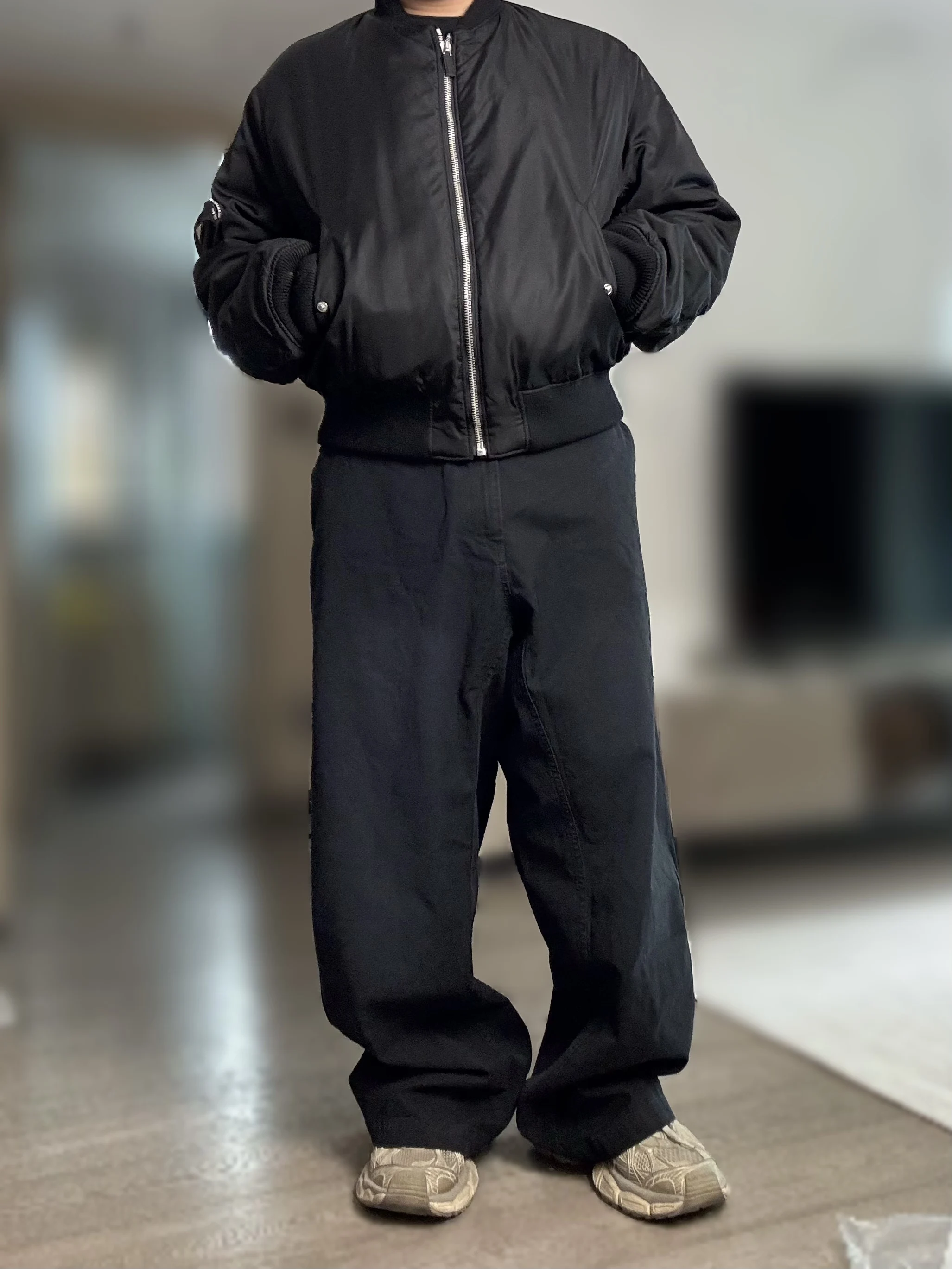 

Мужские широкие брюки в парижском стиле, свободные, с эффектом потертости, из канваса, винтажные, со средней посадкой, на молнии, из смесового хлопка