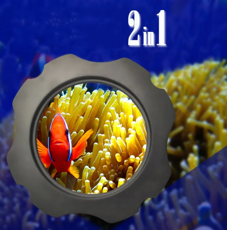 

2 In 1 Viewing Mirror Aquarium Fish Coral Magnifying Glass Magnetic Viewer Fish Tank Glass Cleaning Marine Reef Tank Tools