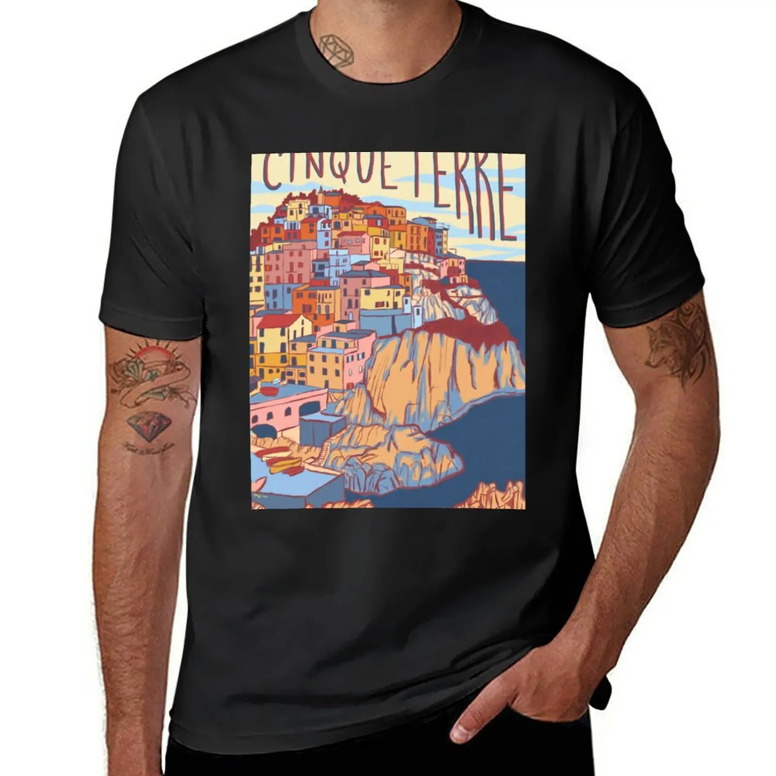 Cinque Terre, Italy T-Shirt graphics tops new edition mens t shirts pack