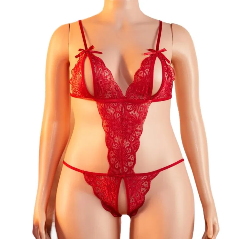 

Плюс размер прозрачное сексуальное женское белье с вырезами кружевное платье Тедди кукольное платье с глубоким V-образным вырезом открытый бюстгальтер порно женское боди эротические костюмы