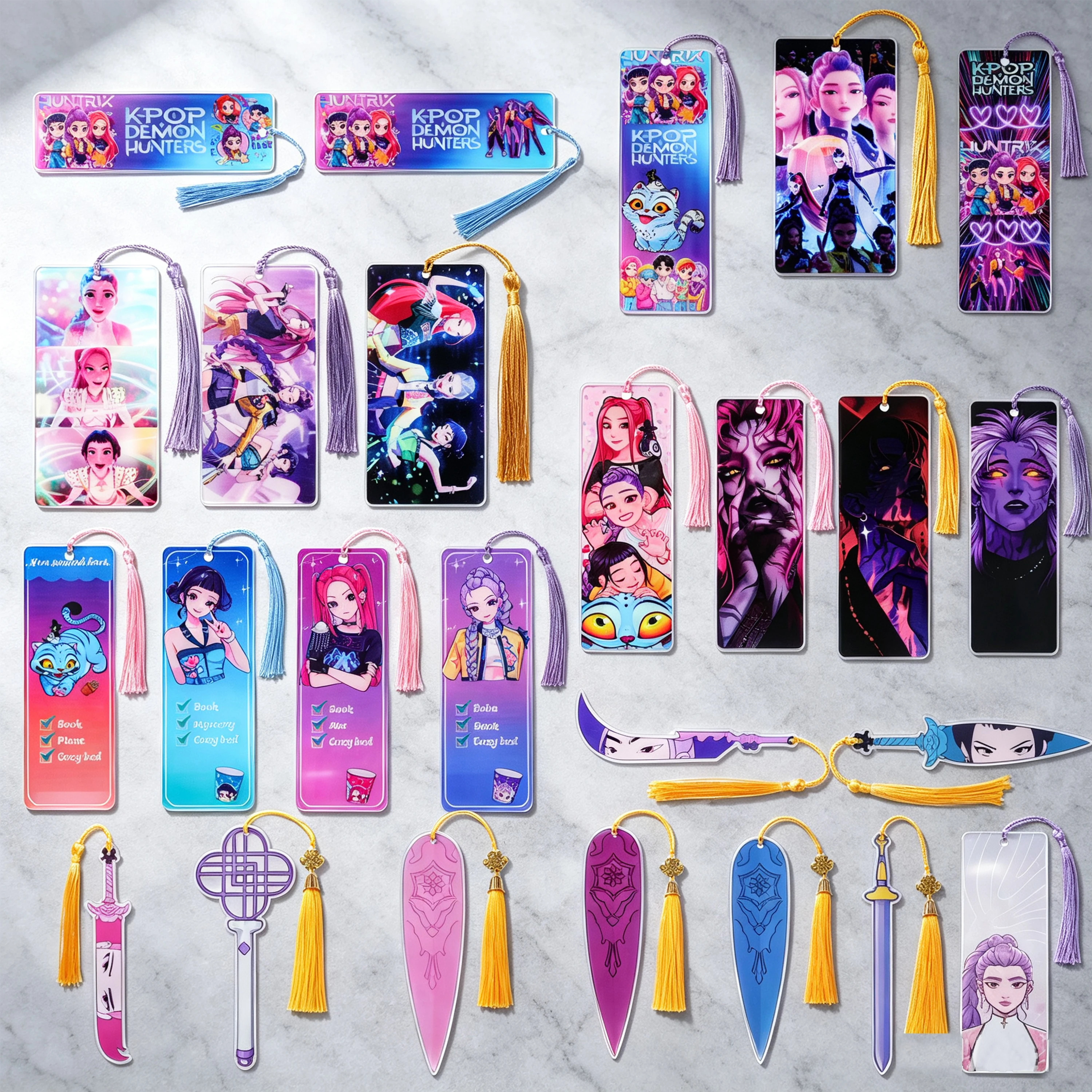 KPop Demon Hunters Acrylic Bookmark, Anime Style Reading Marker for K-Pop Fans, Bookshelf Reading, Birthday Gift for Friends