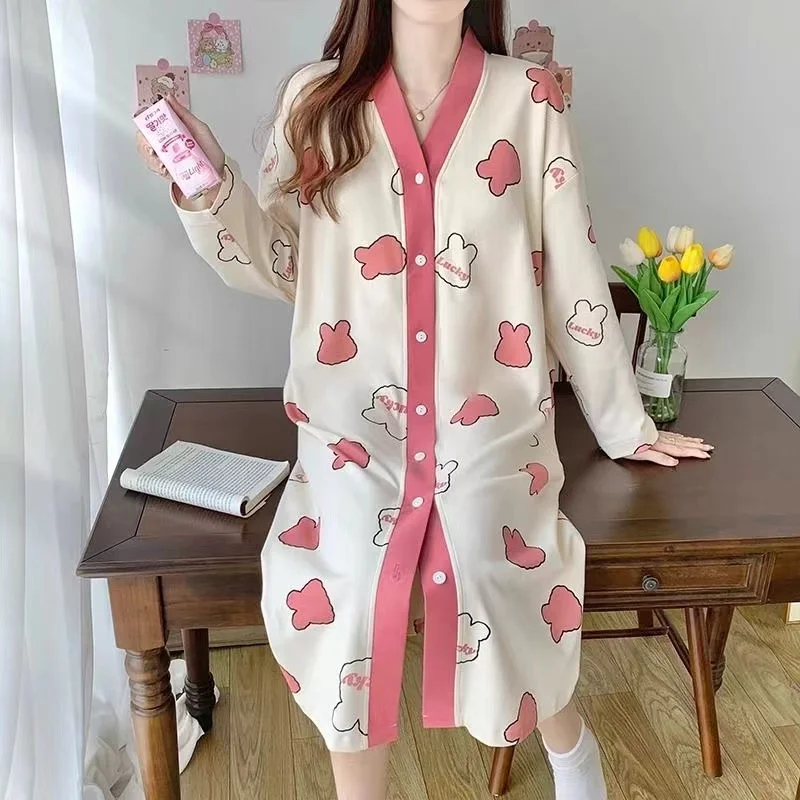 Robe de pyjama ample à manches longues en coton mélangé pour femmes, vêtements pour femmes grosses, surdimensionnés, ajouter, robe de grande taille, 150kg, automne